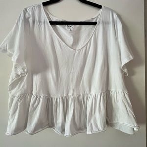 GAP white crop shirt